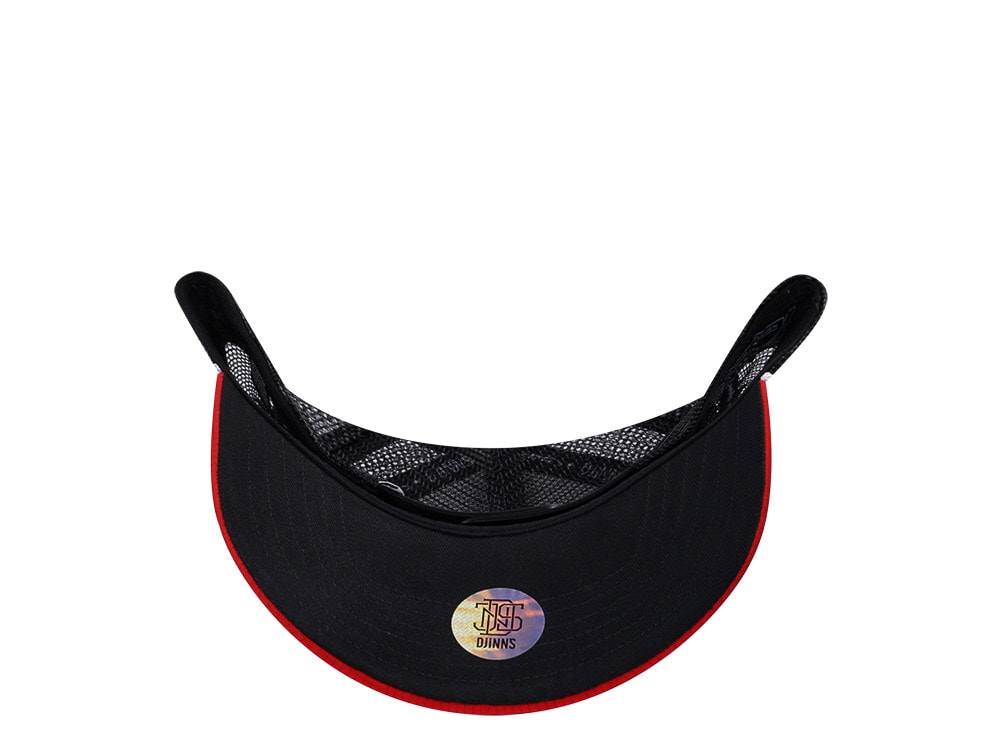 Djinns Rubber Ripstring Red Trucker Snapback Cap