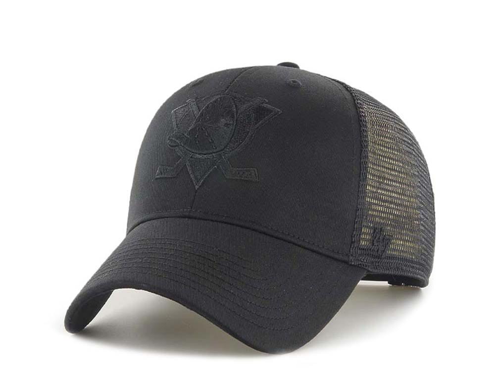 47Brand Anaheim Ducks Black Branson Classic Trucker Snapback Cap