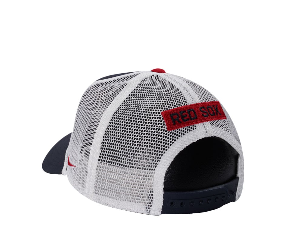 Nike Boston Red Sox Primetime Dri-Fit Rise Black Edition Trucker Snapback Cap