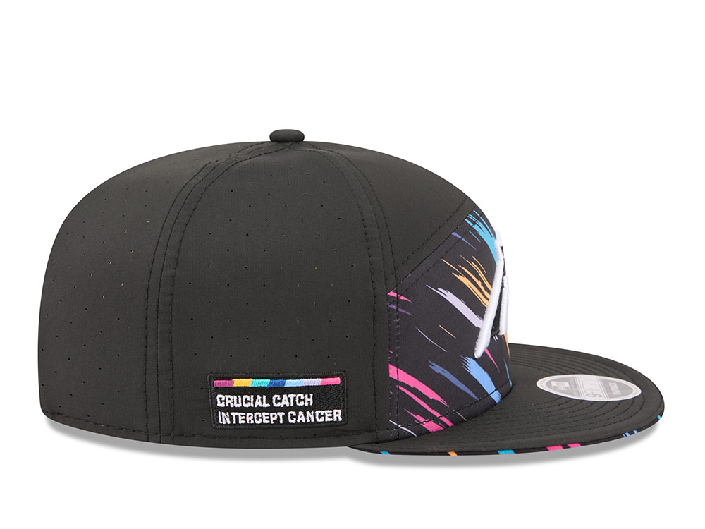 New Era Carolina Panthers Crucial Catch 2026 Black Edition 9Fifty Split Panel Snapback Cap