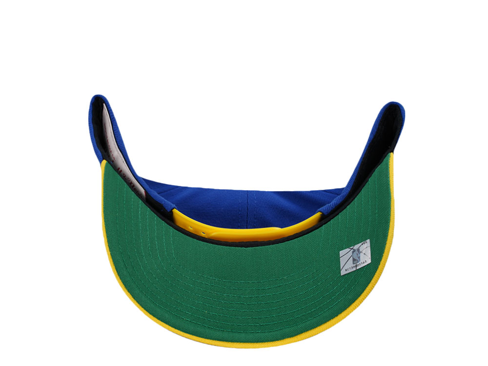 Mitchell & Ness Golden State Warriors Hardwood Classic Pro Crown Fit Blue Snapback Cap