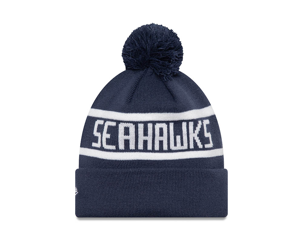 New Era Seattle Seahawks On The Cuff Navy Knit