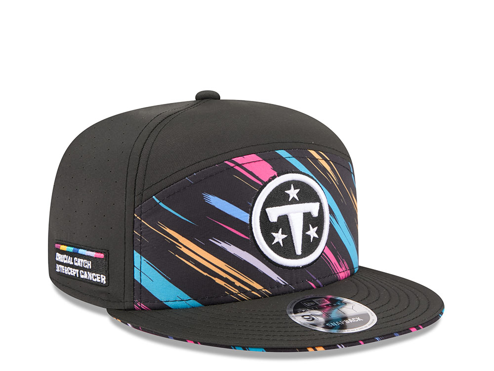 New Era Tennessee Titans Crucial Catch 2026 Black Edition 9Fifty Split Panel Snapback Cap