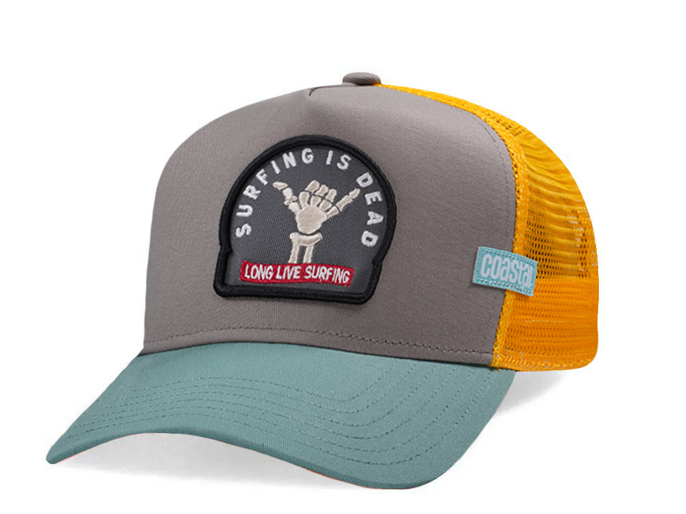 Djinns HFT Surfing Is Dead Grey Coastal Edition Trucker Snapback Cap