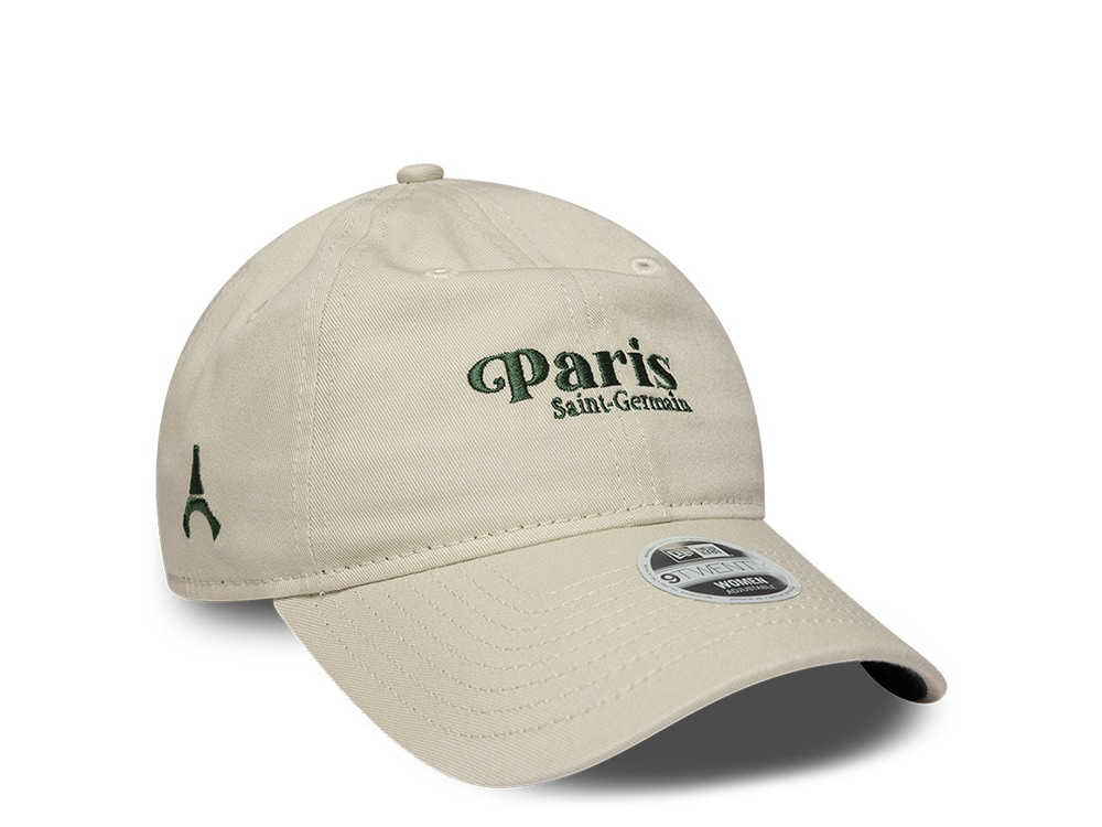 New Era Paris Saint Germain Script Ivory Prime Edition Womens 9Twenty Adjustable Cap