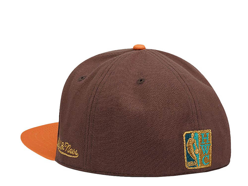 Mitchell & Ness Charlotte Hornets 10th Anniversary Copper Top Hardwood Classic Dynasty Fitted Cap