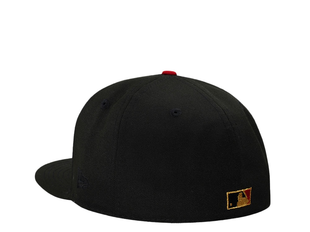 New Era Cleveland Indians 10th Anniversary Black Gold Edition 59Fifty Fitted Cap