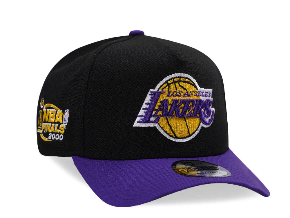 New Era Los Angeles Lakers NBA Finals 2000 Black Two Tone Edition 9Forty A Frame Snapback Cap
