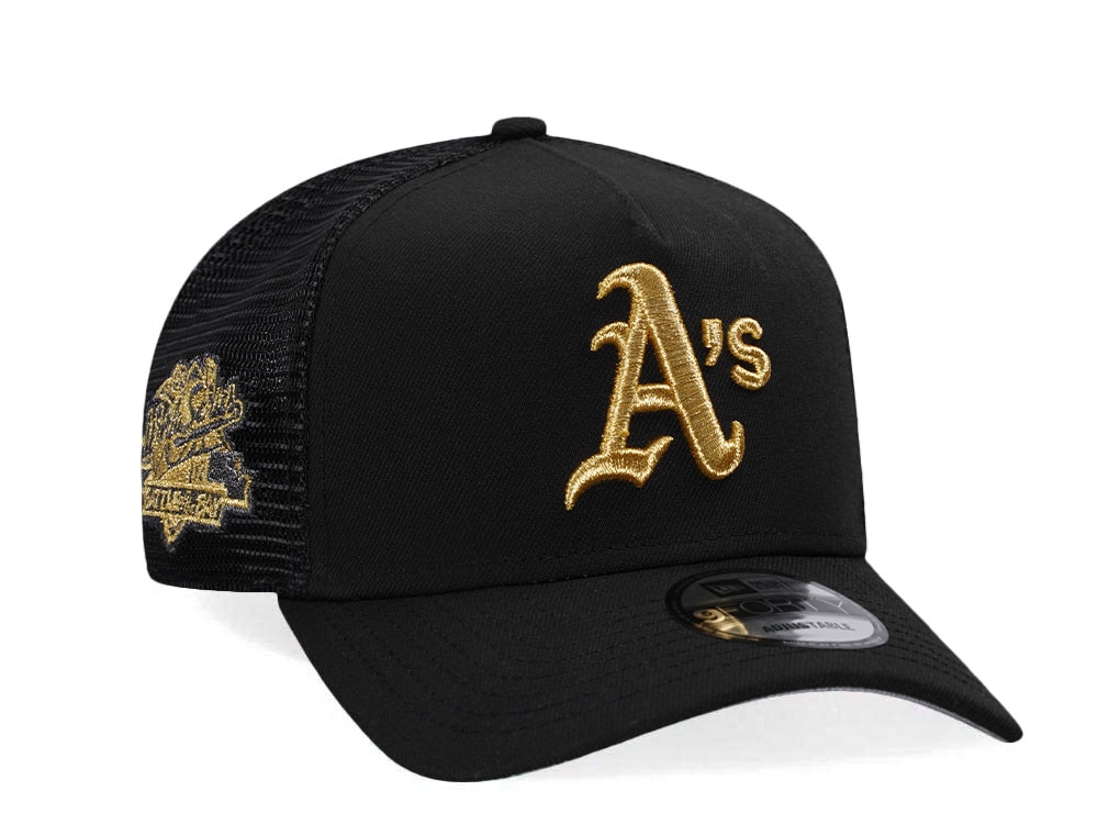 New Era Oakland Athletics World Series 1989 Black And Gold Trucker A Frame 9Forty Cap