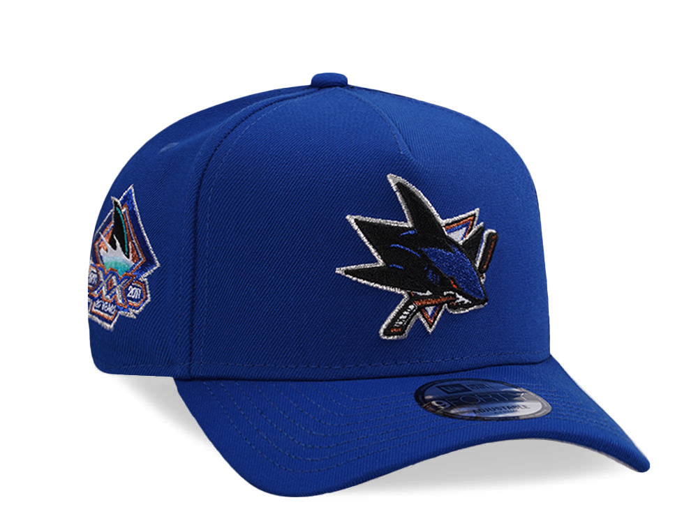 New Era San Jose Sharks 20th Anniversary Blue Prime Edition 9Forty A Frame Snapback Cap
