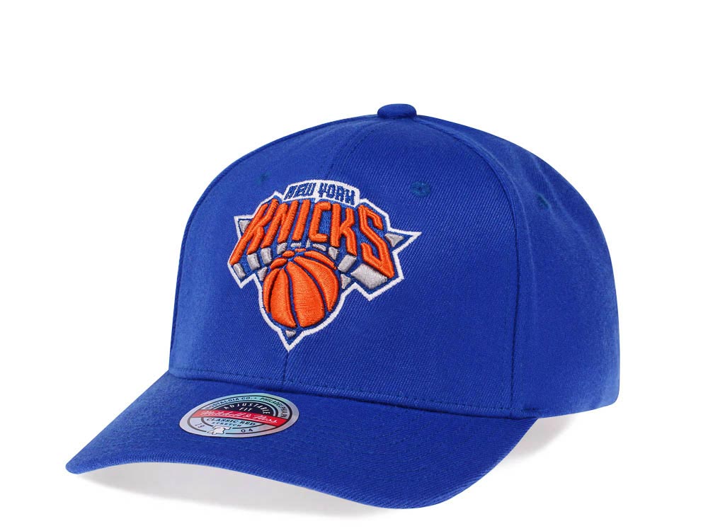 Mitchell & Ness New York Knicks Royal Classic Red Stretch Snapback Cap