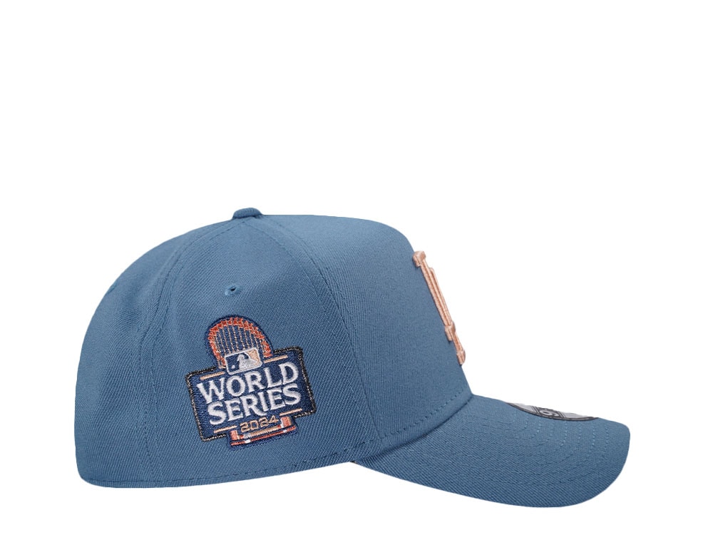New Era Los Angeles Dodgers World Series 2024 Indigo Peach Edition 9Forty A Frame Snapback Cap
