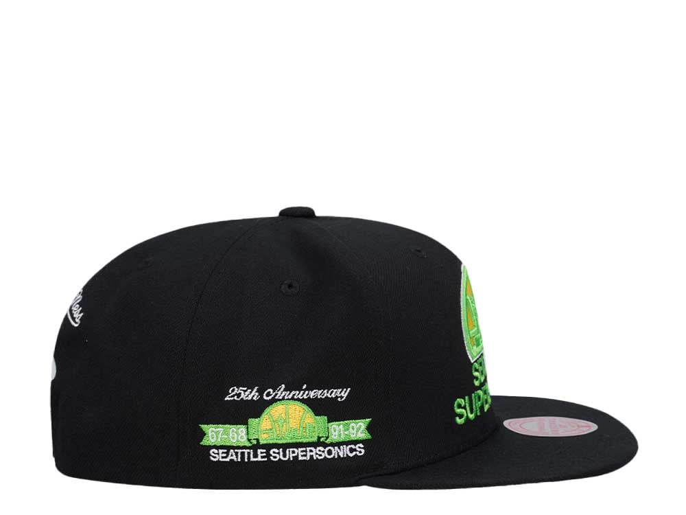 Mitchell & Ness Seattle Supersonics 25th Anniversary Neon Tropical Hardwood Classic Snapback Cap