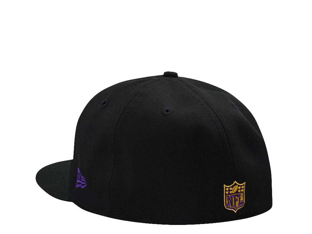 New Era Minnesota Vikings Script Black Prime Edition 59Fifty Fitted Cap