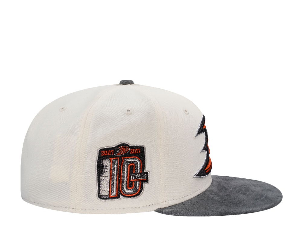 New Era Anaheim Ducks 10th Anniversary Chrome Two Tone Edition 59Fifty Fitted Cap