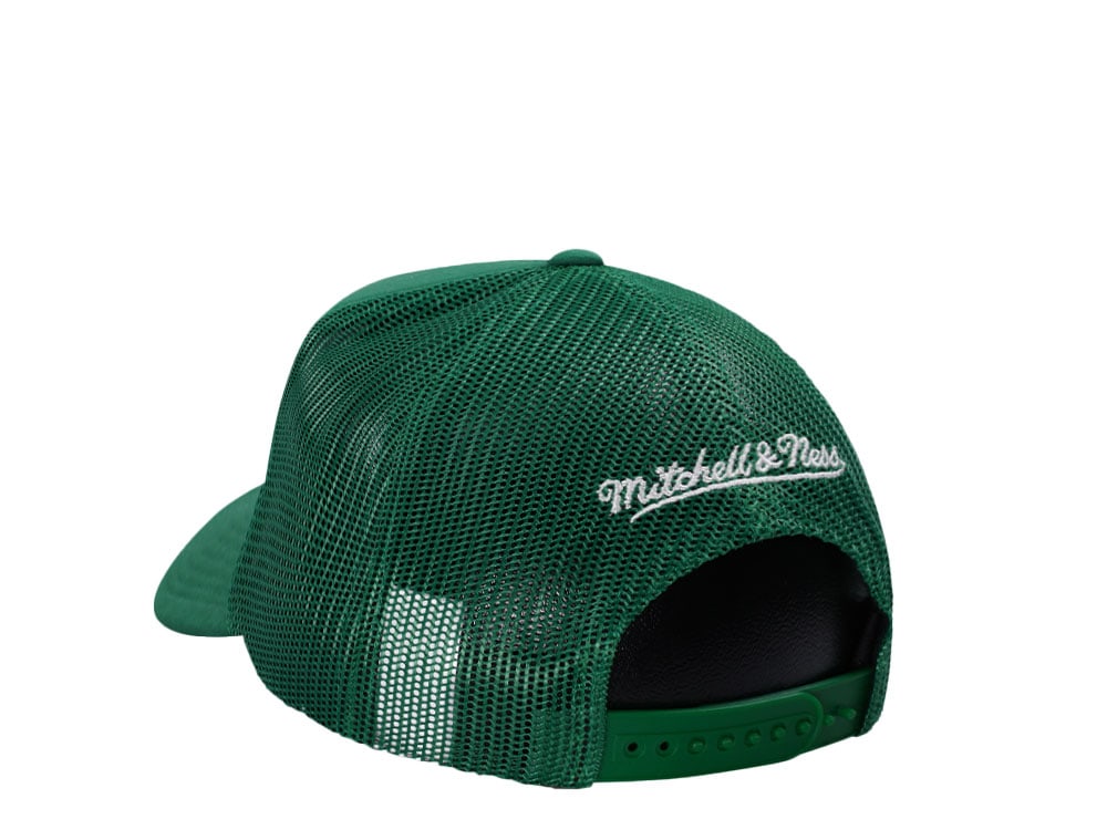 Mitchell & Ness Boston Celtics Green Trucker Adjustable Fit Snapback Cap