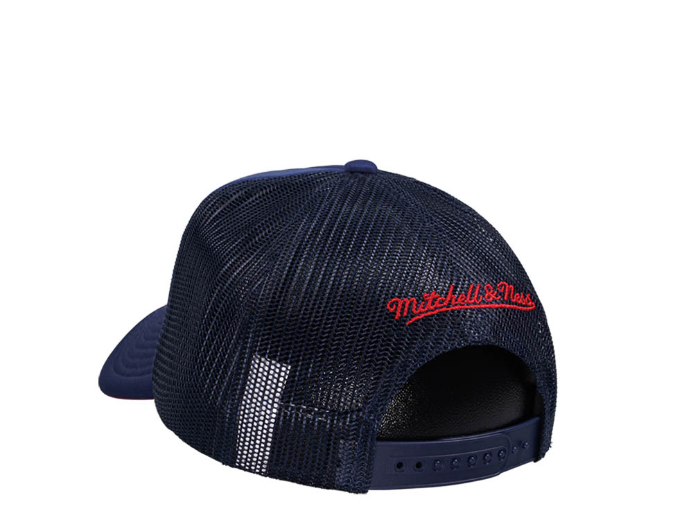 Mitchell & Ness Houston Rockets Navy Billboard Trucker Snapback Cap