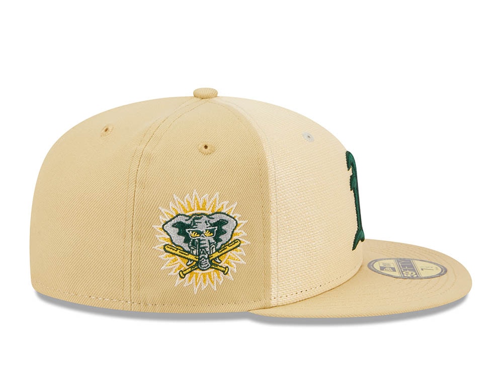 New Era Oakland Athletics Raffia Front Vegas Gold Edition 59Fifty Fitted Cap