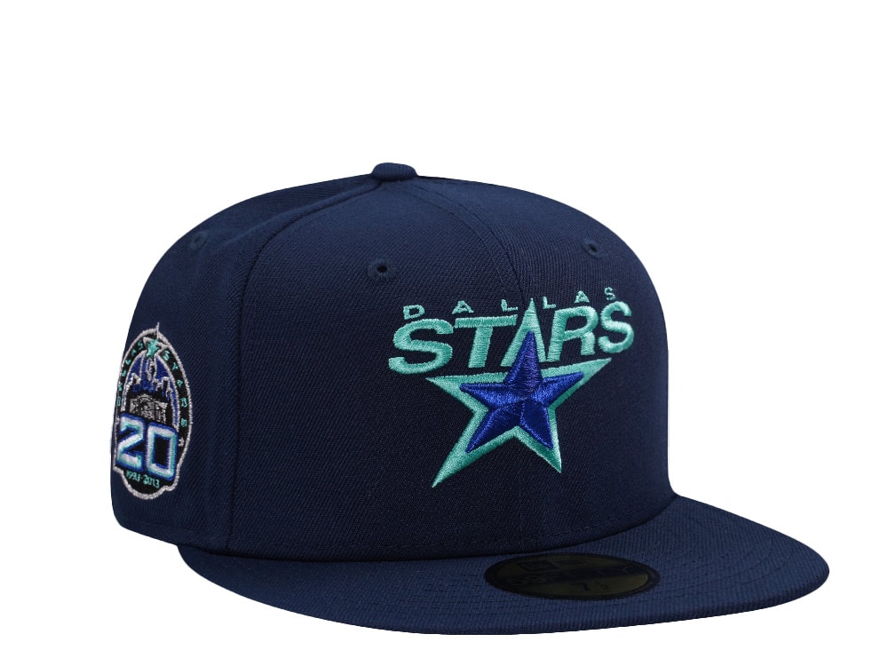 New Era Dallas Stars 20th Anniversary Ocean Blue Prime Edition 59Fifty Fitted Cap