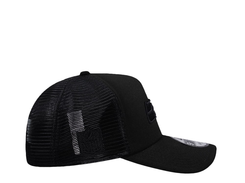 New Era Seattle Seahawks Black Foam Trucker 9Forty A Frame Snapback Cap