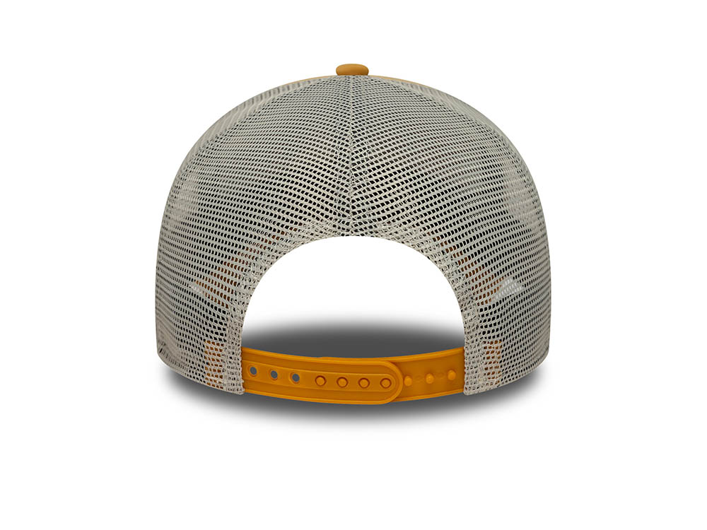 New Era Graphic Patch Beige 9Forty A Frame Trucker Snapback Cap