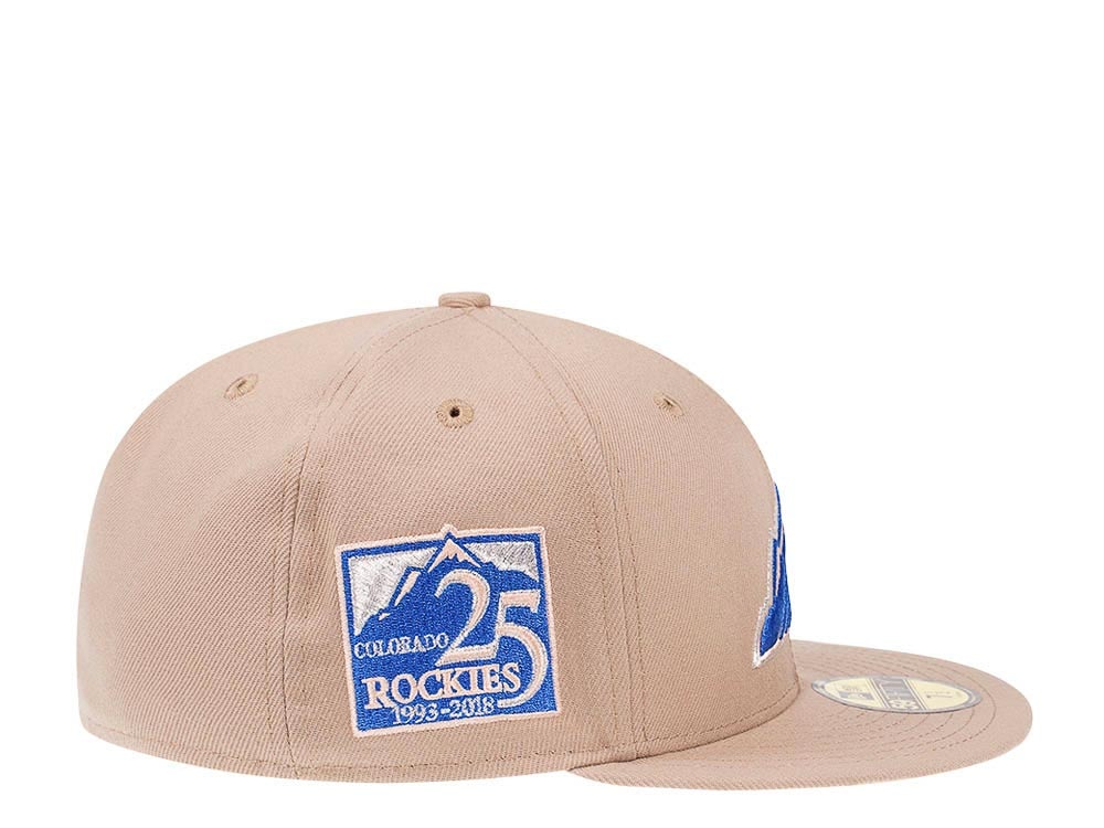 New Era Colorado Rockies 25th Anniversary Sand Peach Edition 59Fifty Fitted Cap