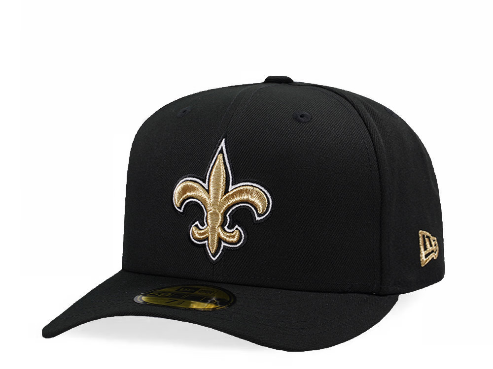 New Era New Orleans Saints Black Classic Edition Pre Curved 59Fifty Fitted Cap