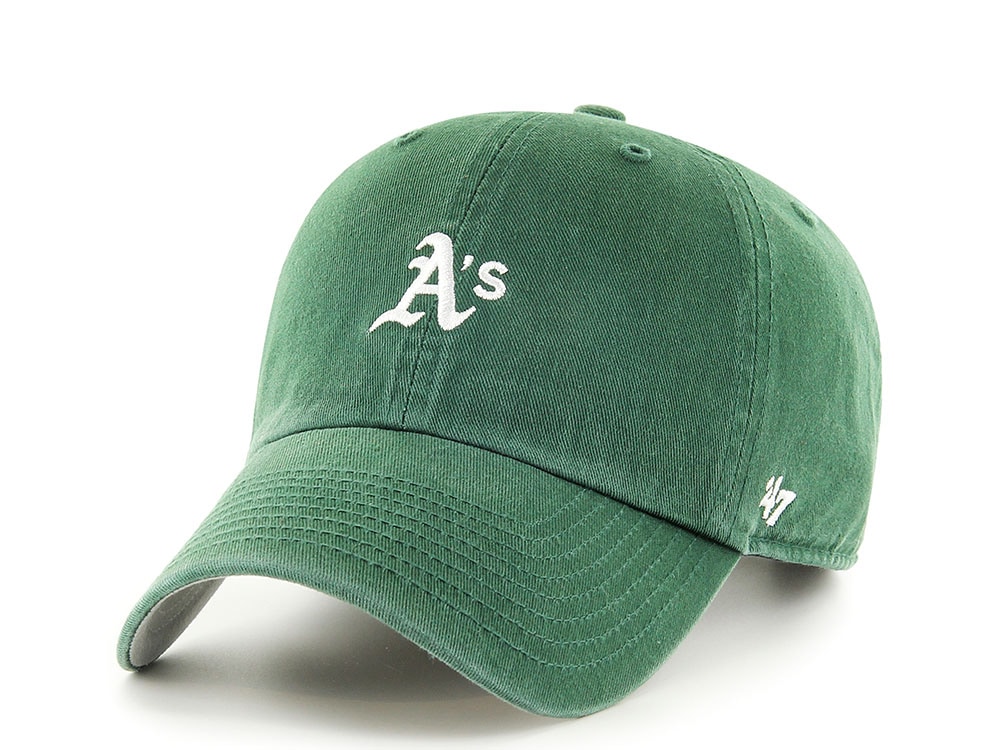47 Brand Oakland Athletics Dark Green Base Runner Clean Up Strapback Cap
