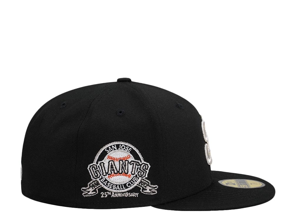 New Era San Jose Giants 25th Anniversary Black Silver Prime Edition 59Fifty Fitted Cap