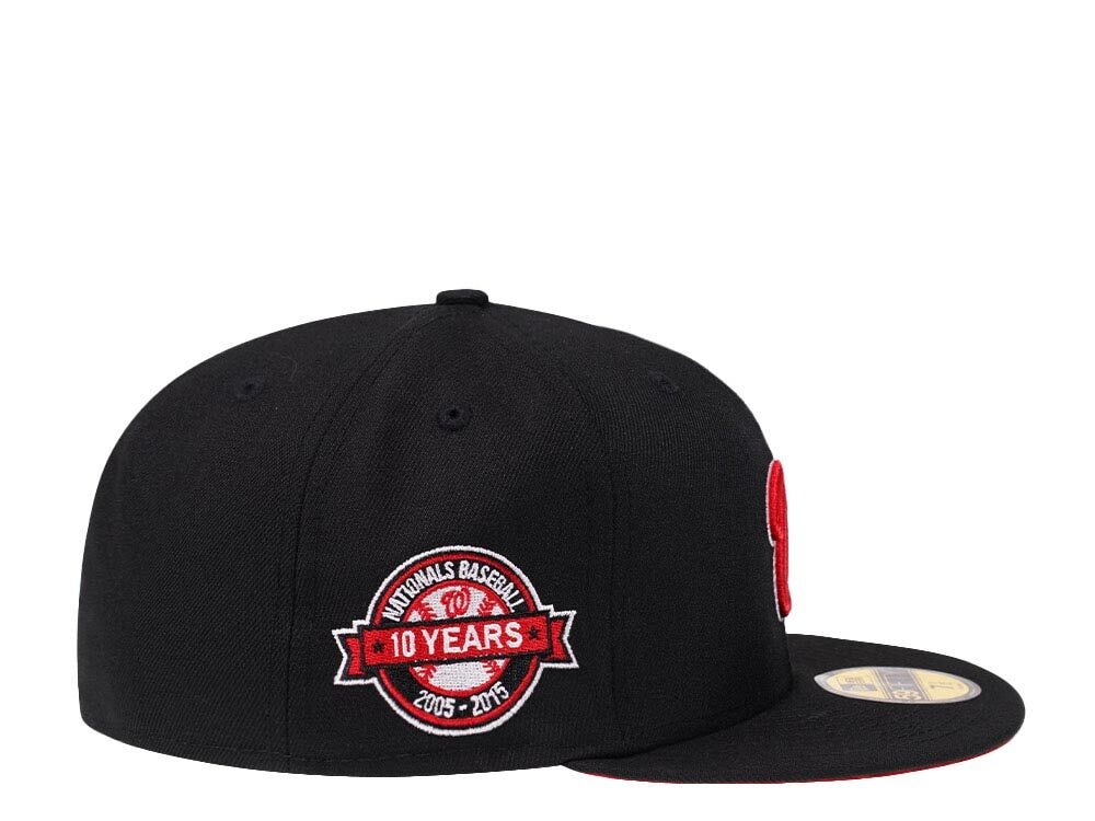 New Era Washington Nationals 10 Years Black and Red Edition 59Fifty Fitted Cap