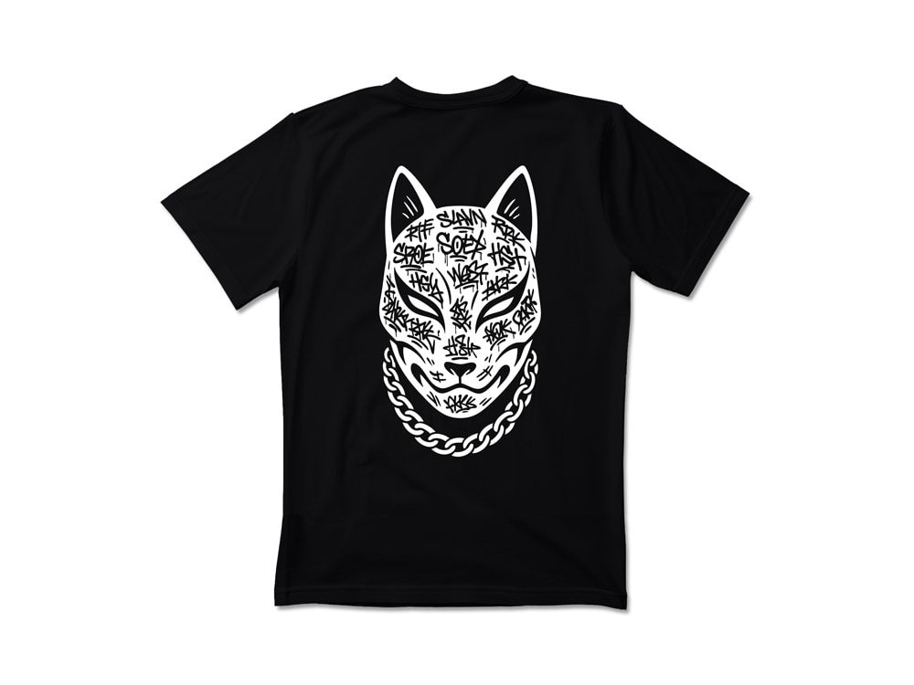 Parallel Union T-Shirt Tatoo Mask Black Oversize Edition
