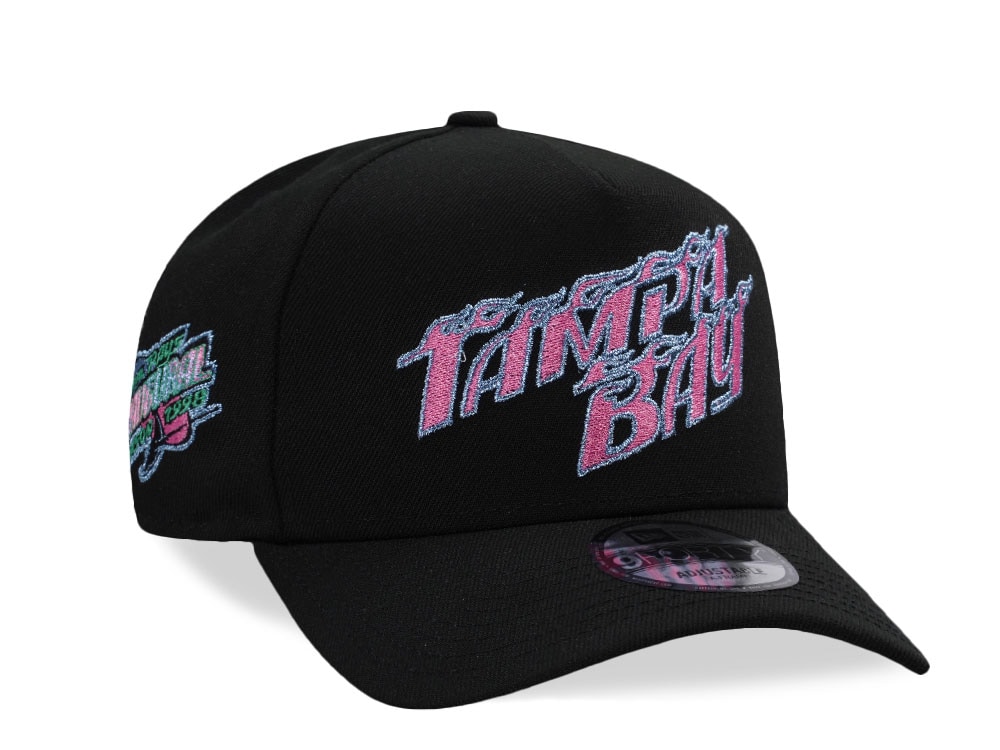 New Era Tampa Bay Rays Inaugural Season Black Prime Edition 9Forty A Frame Snapback Cap