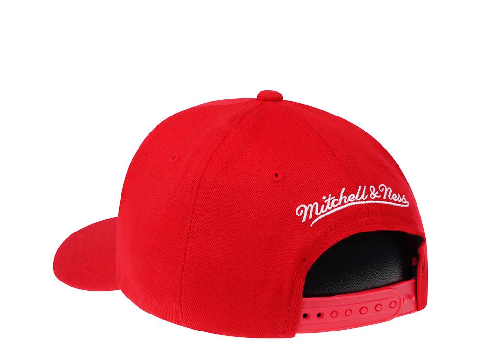 Mitchell & Ness Portland Trail Blazers Team Ground Red Line Solid Flex Snapback Cap