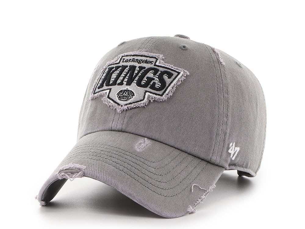 47 Brand Los Angeles Kings Weathered Gray Clean Up Strapback Cap
