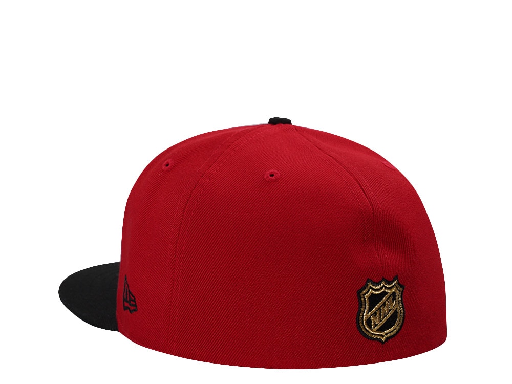 New Era Vegas Golden Knights Scarlet Metallic Two Tone Edition 59Fifty Fitted Cap