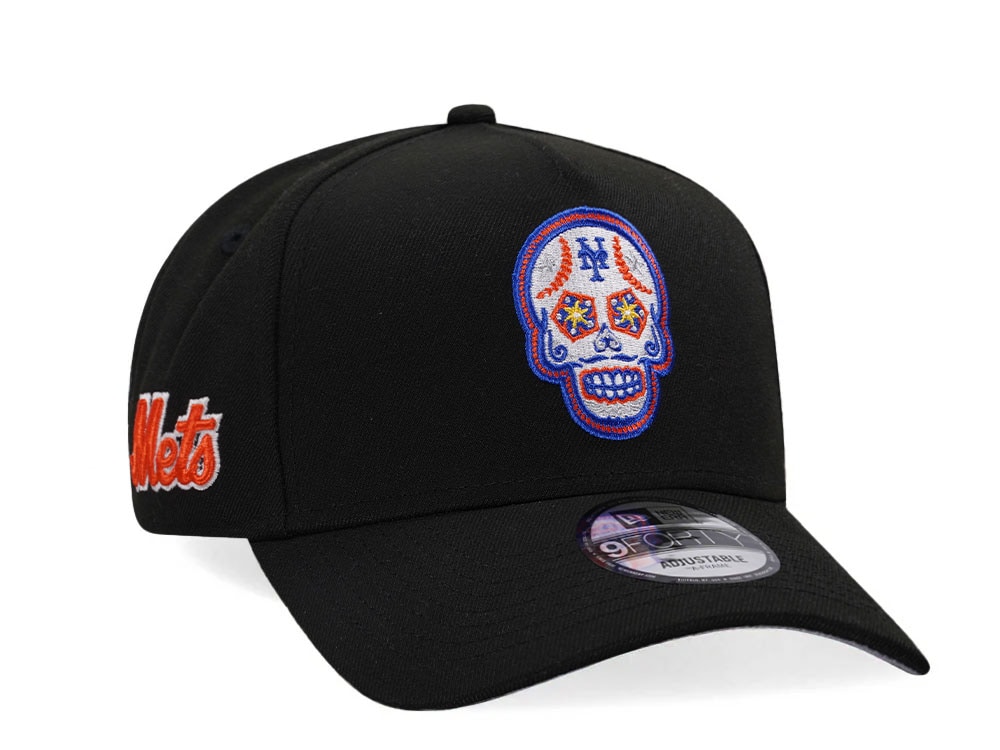 New Era New York Mets Skull Black Classic Edition 9Forty A Frame Snapback Cap