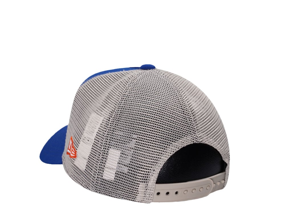 New Era New York Mets Vintage Script Blue Trucker Edition 9Forty A Frame Snapback Cap