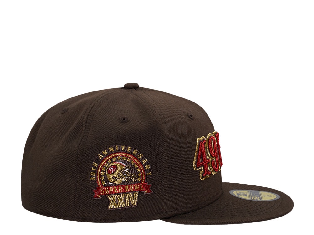 New Era San Francisco 30th Anniversary Super Bowl XXIV Walnut Throwback Edition 59Fifty Fitted Cap