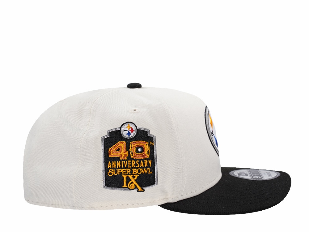 New Era Pittsburgh Steelers 40th Anniversary Chrome Two Tone Edition 9Fifty A Frame Snapback Cap