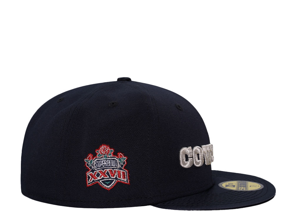 New Era Dallas Cowboys Super Bowl XXVII Navy Satin Brim Edition 59Fifty Fitted Cap