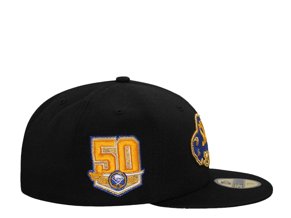 New Era Buffalo Sabres 50th Anniversary Black Metallic Prime Edition 59Fifty Fitted Cap