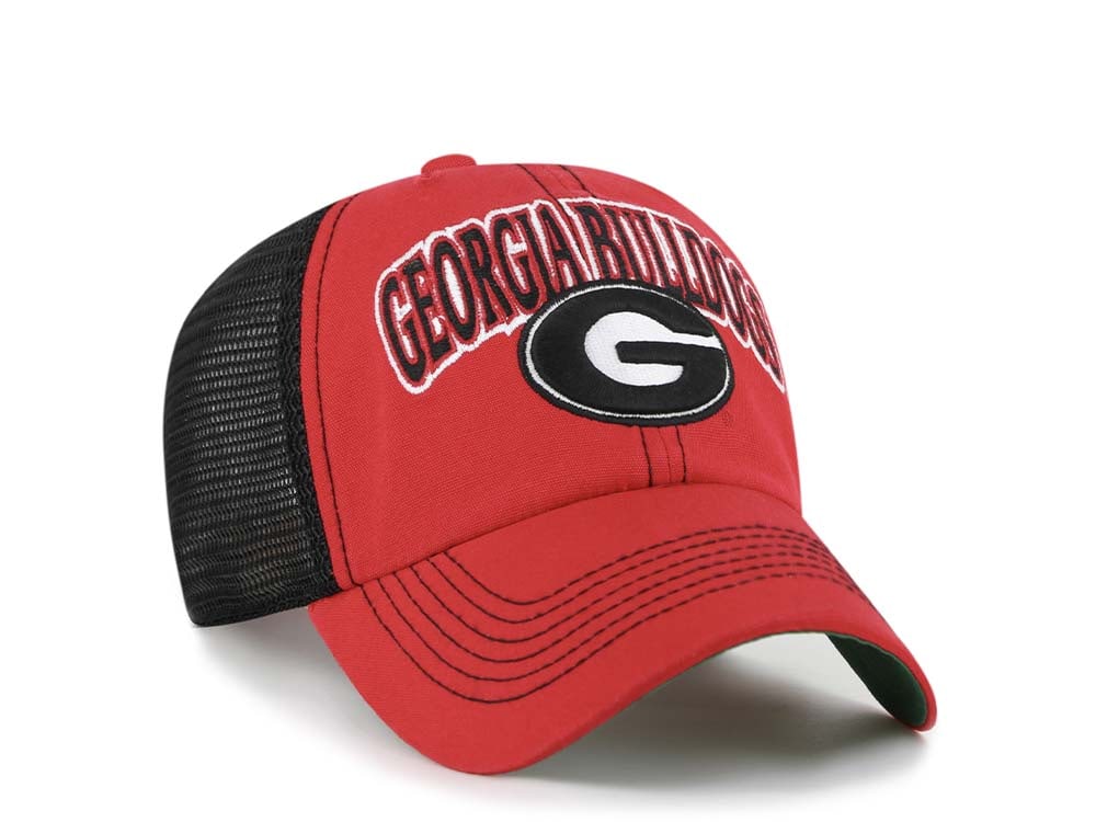 47Brand Georgia Bulldogs Vintage Red Trucker Clean Up Snapback Cap