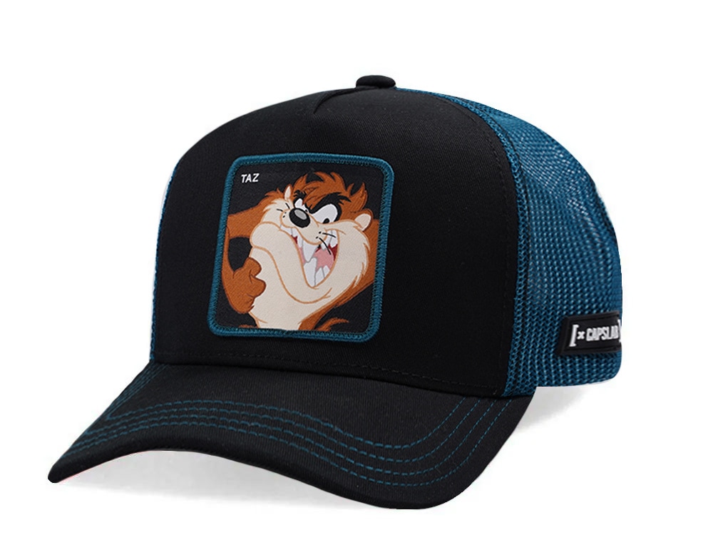 Capslab Looney Tunes Taz Black Trucker Snapback Cap