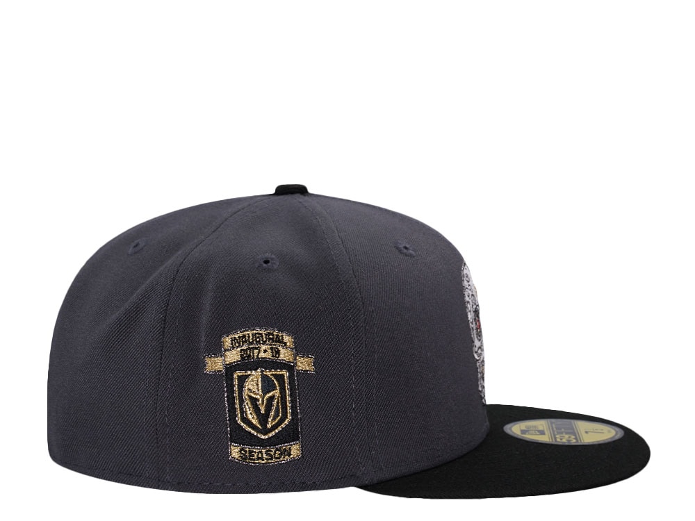New Era Vegas Golden Knights Inaugural Season 2017 Graphite Skull Two Tone Edition 59Fifty Fitted Cap