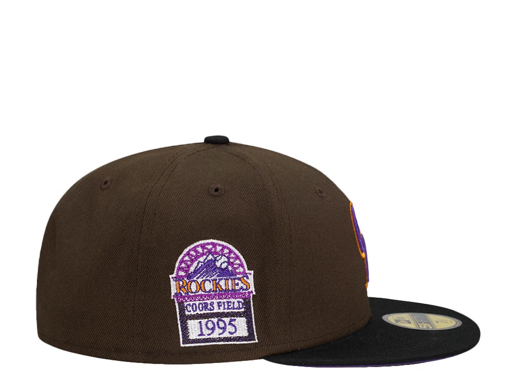 New Era Colorado Rockies Coors Field 1995 Chocolate Two Tone Prime Edition 59Fifty Fitted Cap