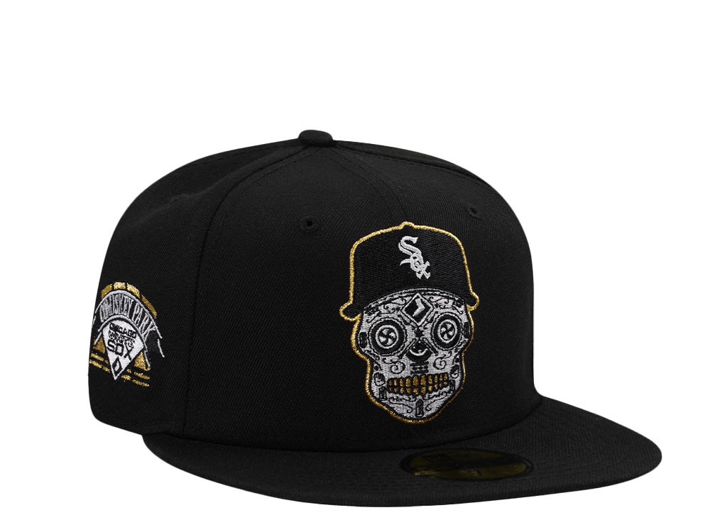 New Era Chicago White Sox Comiskey Park Skull Gold Edition 59Fifty Fitted Cap