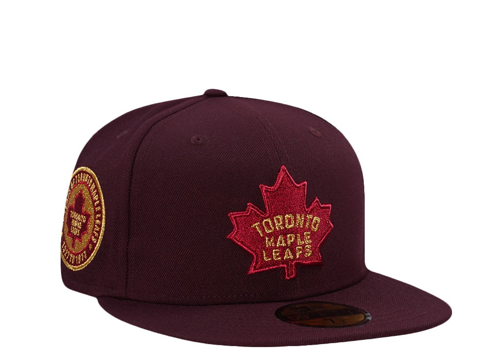 New Era Toronto Maple Leafs 50th Anniversary Maroon Throwback Edition 59Fifty Fitted Cap