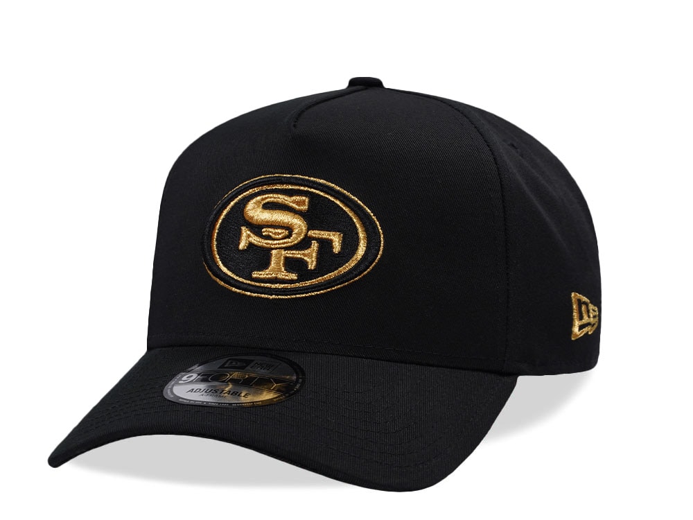 New Era San Francisco 49ers Black Gold Edition 9Forty A Frame Snapback Cap