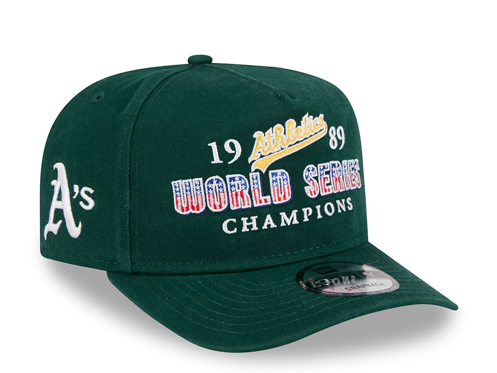 New Era Oakland Athletics World Series Champions 1989 Historic Green Edition 9Fifty A Frame Snapback Cap