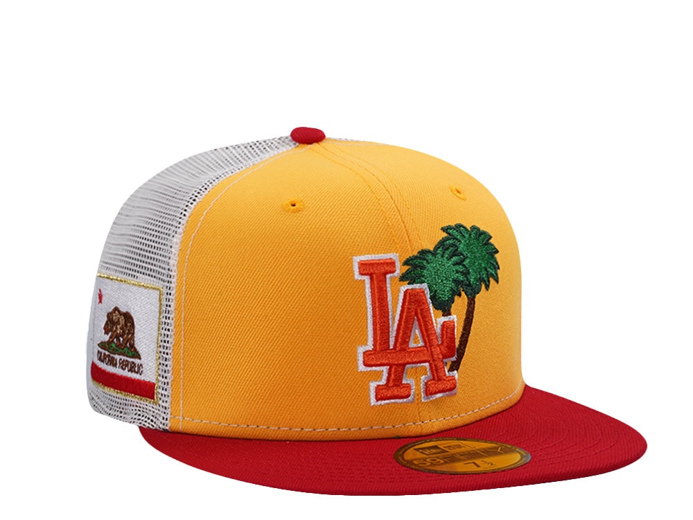 New Era Los Angeles Dodgers Beach Gold Two Tone Edition 59Fifty Trucker Fitted Cap